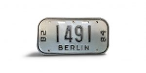 1982 1984 WISCONSIN BERLIN BICYCLE BIKE LICENSE PLATE 1491