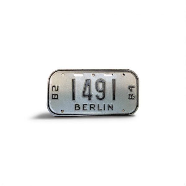 1982 1984 WISCONSIN BERLIN BICYCLE BIKE LICENSE PLATE 1491