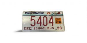 1998 WISCONSIN LICENSE PLATE SCHOOL BUS 5404