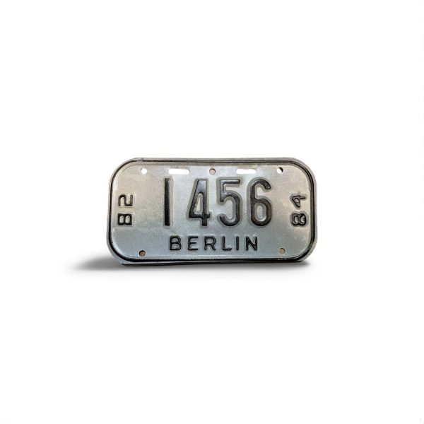 1982 1984 WISCONSIN BERLIN BICYCLE BIKE LICENSE PLATE 1456