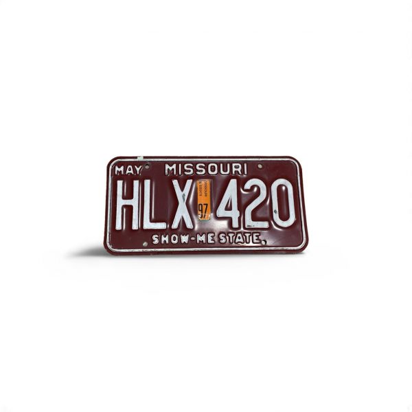 1997 MISSOURI LICENSE PLATE HLX 420