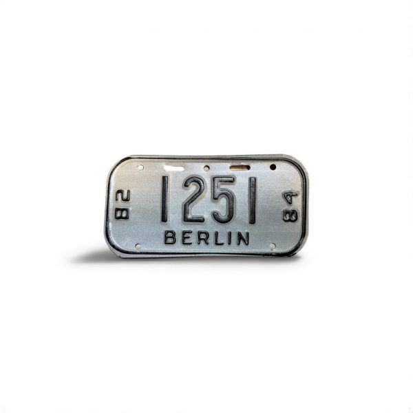1982 1984 WISCONSIN BERLIN BICYCLE BIKE LICENSE PLATE 1251