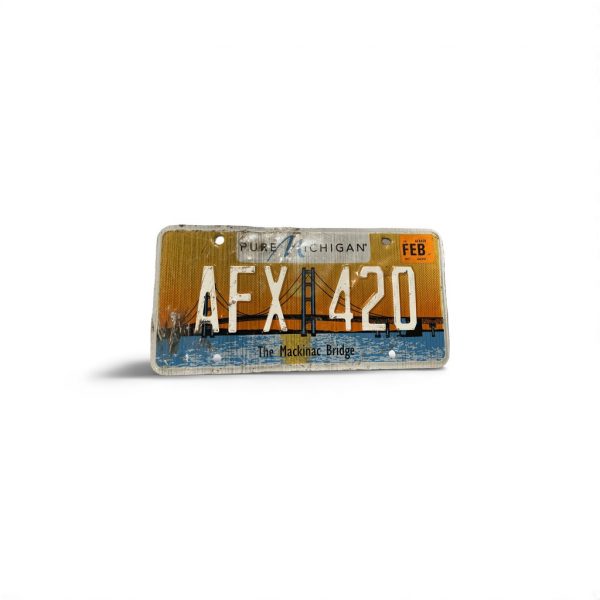 2015 MICHIGAN LICENSE PLATE AFX 420
