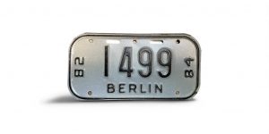 1982 1984 WISCONSIN BERLIN BICYCLE BIKE LICENSE PLATE 1499