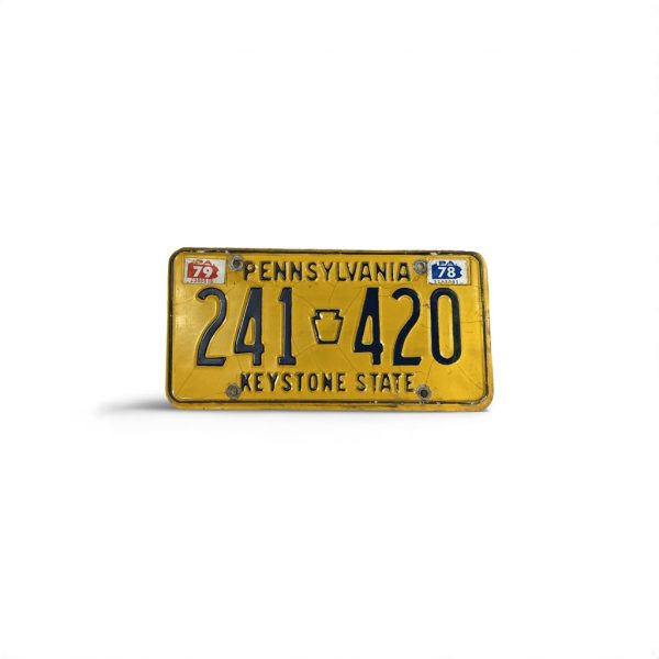 1979 PENNSYLVANIA 241 420 LICENSE PLATE KEYSTONE STATE
