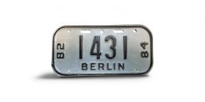 1982 1984 WISCONSIN BERLIN BICYCLE BIKE LICENSE PLATE 1431