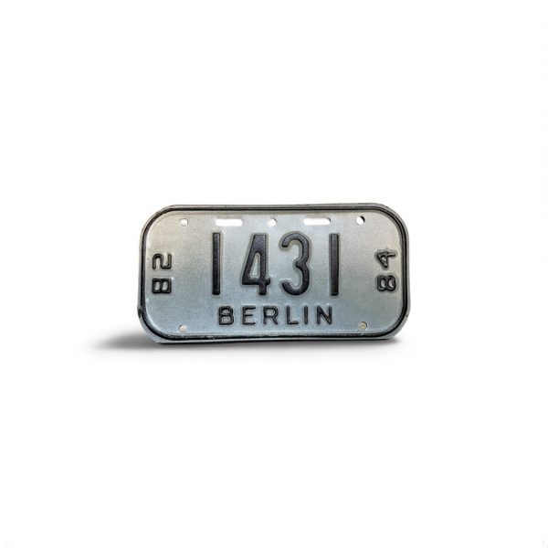 1982 1984 WISCONSIN BERLIN BICYCLE BIKE LICENSE PLATE 1431