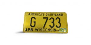 1987 WISCONSIN LICENSE PLATE COLLECTOR L 963 AMERICAS DAIRYLAND (Copy)