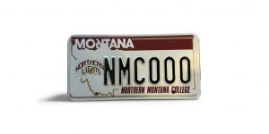 MONTANA LICENSE PLATE NORTHERN MONTANA COLLEGE NMC 000 NORTHERN LIGHTS