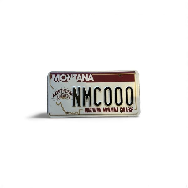 MONTANA LICENSE PLATE NORTHERN MONTANA COLLEGE NMC 000 NORTHERN LIGHTS