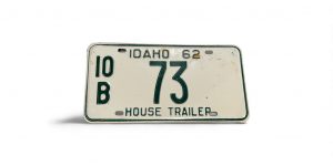 1962 IDAHO LICENSE PLATE HOUSE TRAILER 73 LOW NUMBER 2-DIGIT