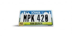 2024 IOWA VAN BUREN LICENSE PLATE MPK 420