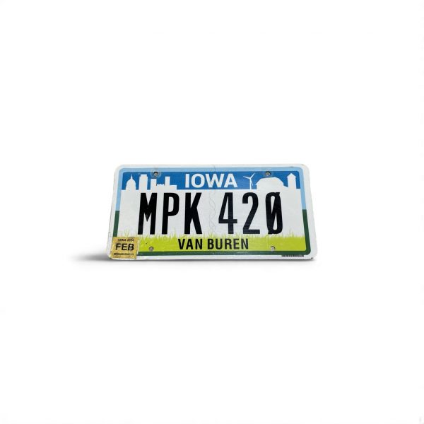 2024 IOWA VAN BUREN LICENSE PLATE MPK 420