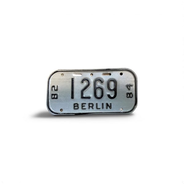 1982 1984 WISCONSIN BERLIN BICYCLE BIKE LICENSE PLATE 1269