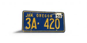 1959 OREGON LICENSE PLATE 3A 420