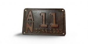 1935 CONNECTICUT AN 11 LOW NUMBER 2-DIGIT