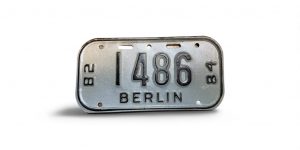 1982 1984 WISCONSIN BERLIN BICYCLE BIKE LICENSE PLATE 1486
