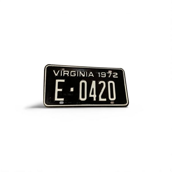 1972 VIRGINIA LICENSE PLATE E 0 420