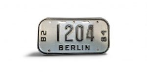1982 1984 WISCONSIN BERLIN BICYCLE BIKE LICENSE PLATE 1204