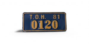 1981 TOH 0120 LICENSE PLATE