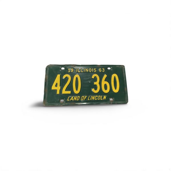 1963 ILLINOIS LICENSE PLATE 420 360