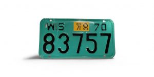 1971 WISCONSIN MOTORCYCLE LICENSE PLATE 83757