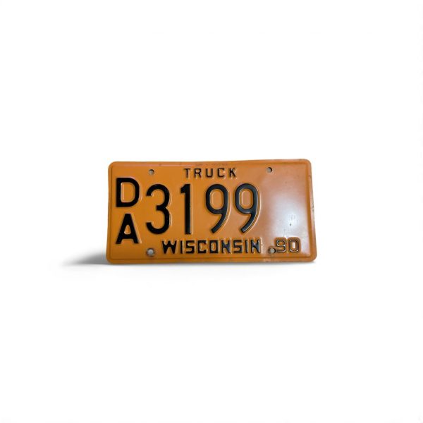 1990 WISCONSIN LICENSE PLATE 3199 TRUCK