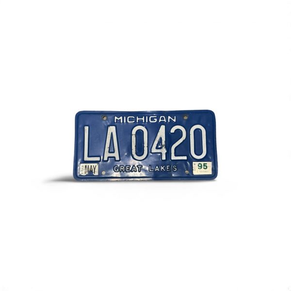 1995 MICHIGAN LICENSE PLATE LA 0420 420