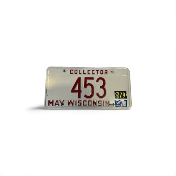 1978 WISCONSIN LICENSE PLATE COLLECTOR 453 LOW NUMBER