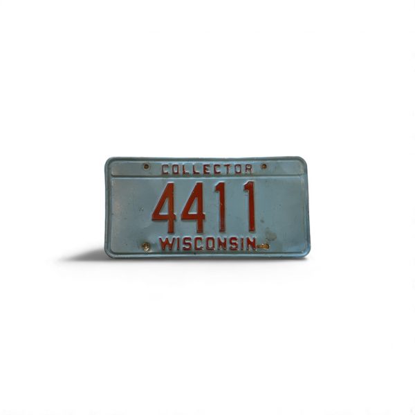 WISCONSIN COLLECTOR LICENSE PLATE 4411 4-DIGIT