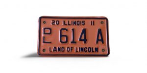 2011 ILLINOIS DEALER MOTORCYCLE LICENSE PLATE 614 A