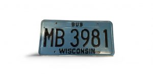 1966 WISCONSIN LICENSE PLATE BUS MB 3981