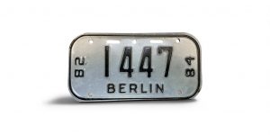 1982 1984 WISCONSIN BERLIN BICYCLE BIKE LICENSE PLATE 1447