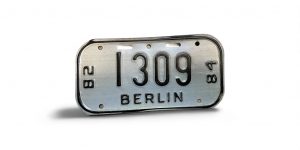 1982 1984 WISCONSIN BERLIN BICYCLE BIKE LICENSE PLATE 1309