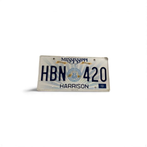 2017 MISSISSIPPI LICENSE PLATE HBM 420