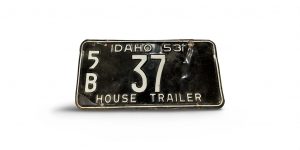 1953 IDAHO LICENSE PLATE HOUSE TRAILER 37 LOW NUMBER 2-DIGIT