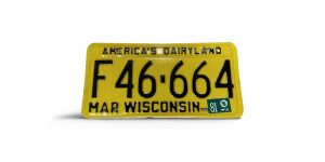 1981 LICENSE PLATE F 46 664 AMERICAS DAIRYLAND
