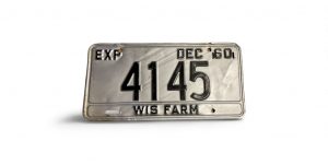 1960 WISCONSIN WIS FARM LICENSE PLATE 4145