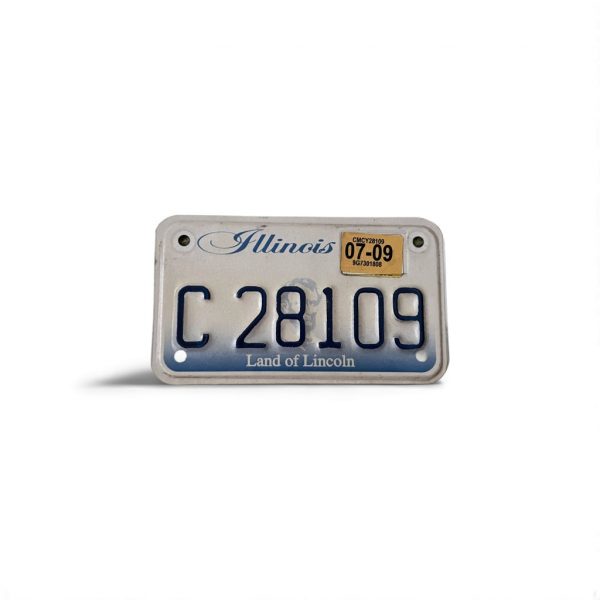 2009 ILLINOIS MOTORCYCLE LICENSE PLATE C 28109