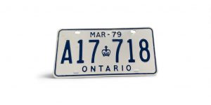 1979 ONTARIO LICENSE PLATE A17 718