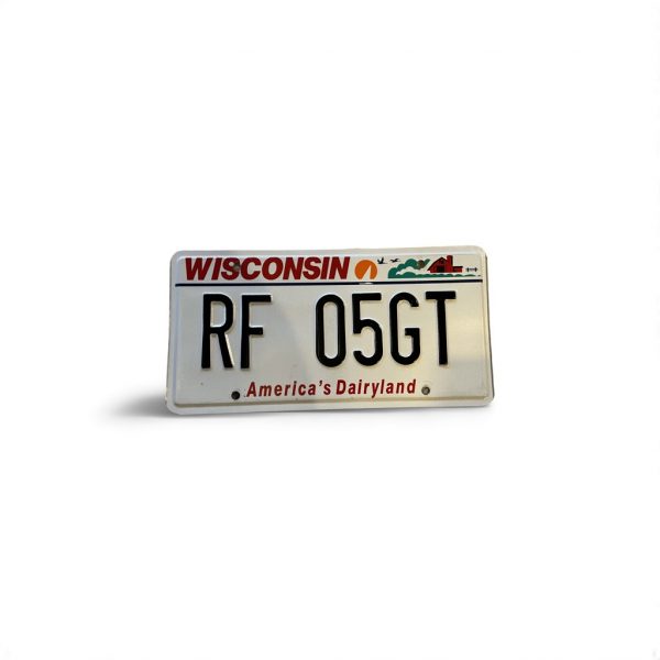 WISCONSIN LICENSE PLATE VANITY RF 05GT GT AMERICAS DAIRYLAND