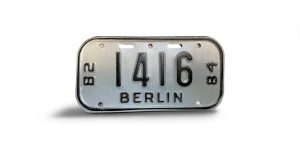 1982 1984 WISCONSIN BERLIN BICYCLE BIKE LICENSE PLATE 1416