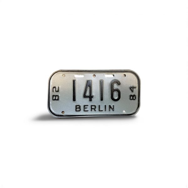 1982 1984 WISCONSIN BERLIN BICYCLE BIKE LICENSE PLATE 1416