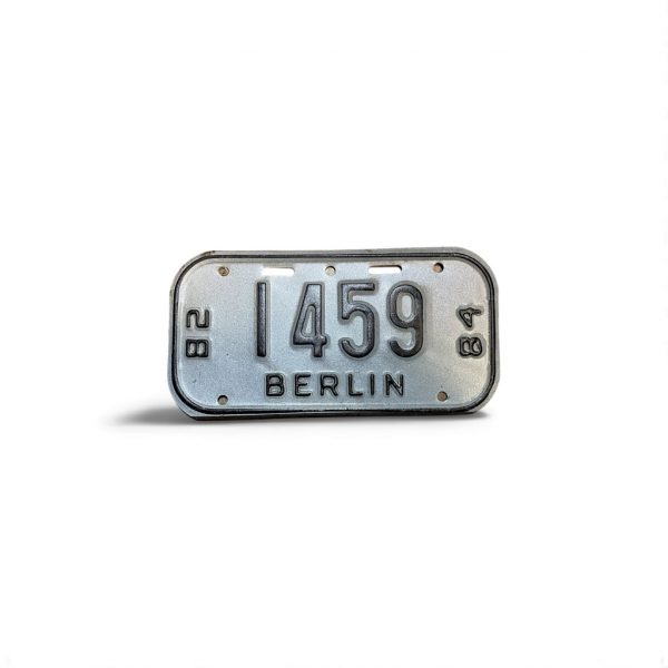 1982 1984 WISCONSIN BERLIN BICYCLE BIKE LICENSE PLATE 1459