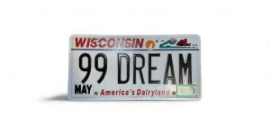 2019 WISCONSIN VANITY LICENSE PLATE 99 DREAM