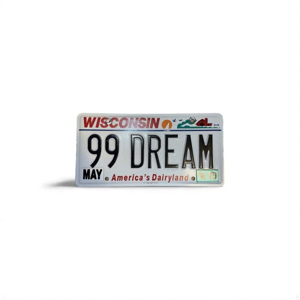 2019 WISCONSIN VANITY LICENSE PLATE 99 DREAM