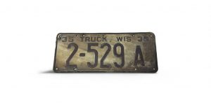 1936 WISCONSIN LTRUCK LICENSE PLATE 2 529 (2 OF 2) SEE THE OTHER IF LOOKING FOR PAIR
