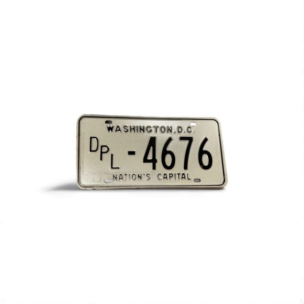 WASHINGTON DC DPL 4676 NATIONS CAPITAL LICENSE PLATE