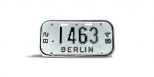 1982 1984 WISCONSIN BERLIN BICYCLE BIKE LICENSE PLATE 1463