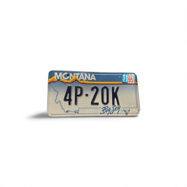 1995 MONTANA LICENSE PLATE 420 4P 20K